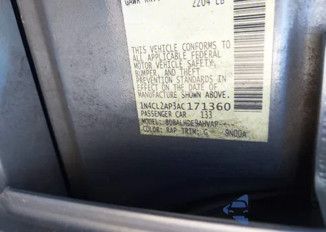 2010 Nissan Altima Hybrid из США, поврежденный, VIN 1N4CL2AP3AC171360